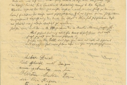 Ein Foto eines Briefes